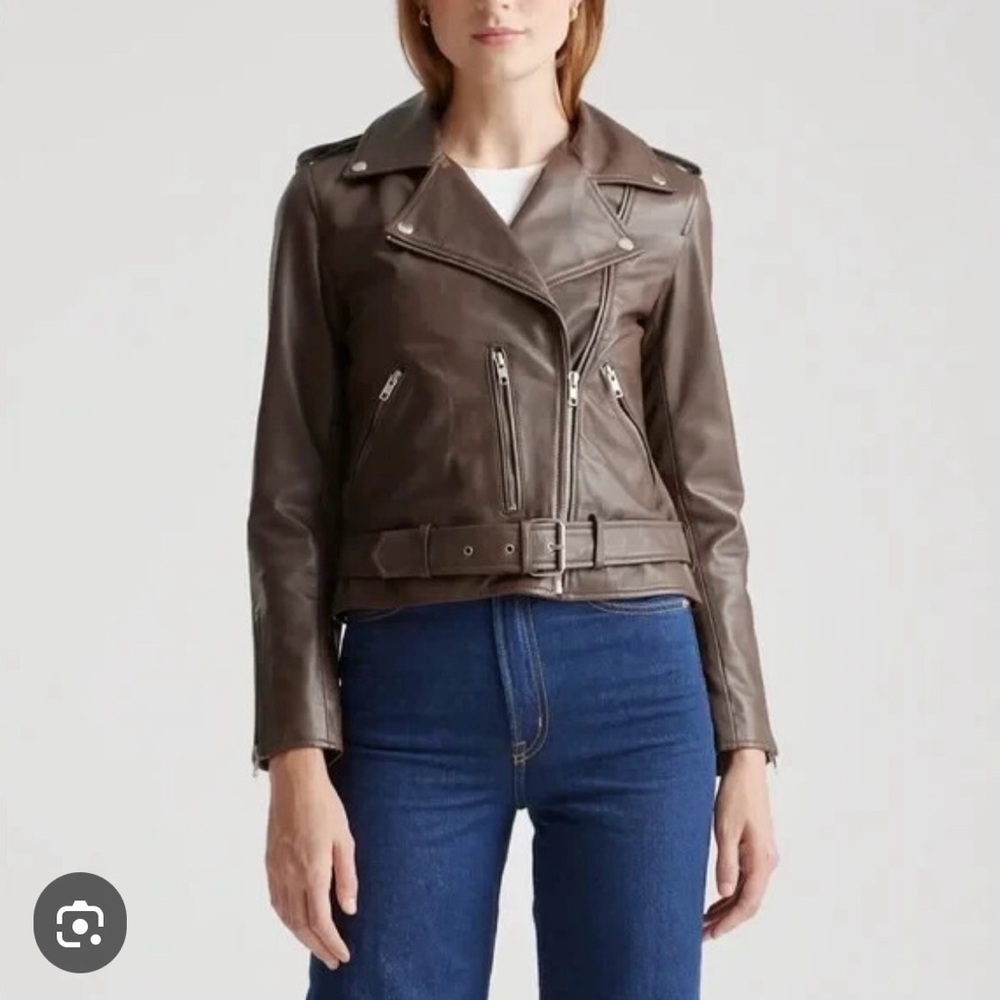 Quince Chocolate Brown Leather Jacket